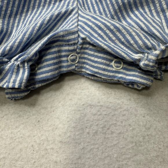 Tiny Tots Vintage 12 Month Blue White Floral Bubble Romper Outfit - Picture 4 of 9